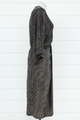Metallic V-Neck Ruched Dress