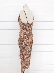 Spotted Cat Cowl Neck Dress