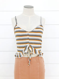 Adele Striped Crop Top