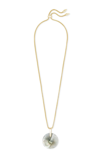 Jolie Long Pendant Gold Gray Illusion