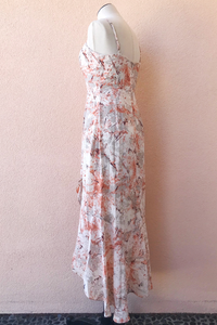 Apricot Ruffle Maxi Dress