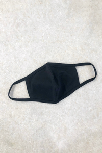 Black Cotton Mask With Filter Pocket