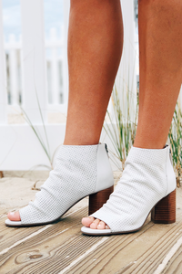 Black Tie Open Toe Booties