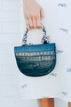 Black U Shape Crossbody W/ Scarf