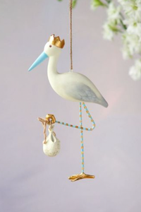 Blue Royal Stork Ornament