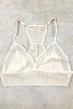 Ribbed Lace Boho Racerback Bralette