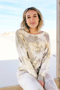 Brushed Waffle Front Tie Top