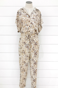 Casual Leopard Jumpsuit