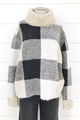 Checked Turtleneck Sweater
