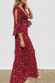 Cherry Wrap Top Midi Dress
