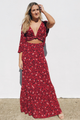 Cherry Wrap Top Midi Dress