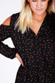 V Neck Cold Shoulder Dress - House of Lucky