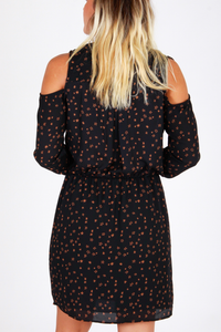 V Neck Cold Shoulder Dress - House of Lucky