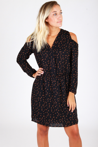 V Neck Cold Shoulder Dress - House of Lucky