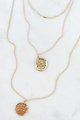 Triple Necklace With Discs
