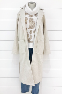 Color Block Long Coat
