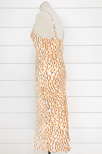 Coral Leopard Slip Dress