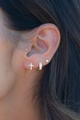 CZ Cross Studs