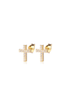 CZ Cross Studs