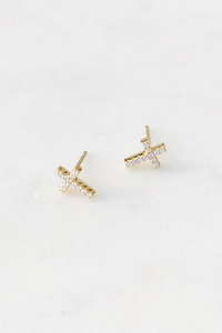 CZ Cross Studs