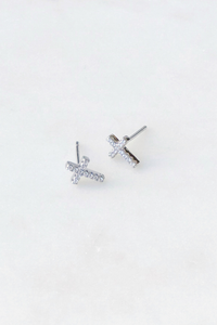 CZ Cross Studs