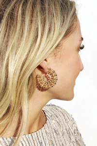 Crystal Fan Earring