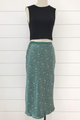 Dot Satin Bias Skirt