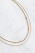 Double Gold Necklace W/ CZ's