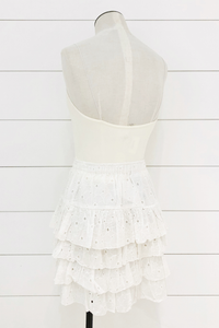 Eyelet Ruffle Skirt