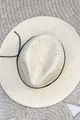 Woman's Fedora With Faux Leather Trim