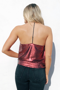 Fine Wine Sequin Top