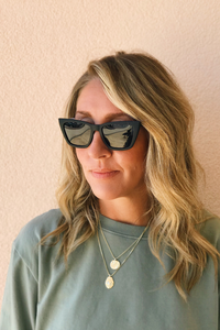 Flat Lens Cat Eye Sun Glasses