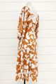 Floral Square Neck Midi Dress