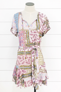 Frills Tie Waist Dress