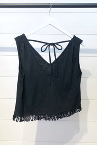 Eclipse Fringe Hem Top