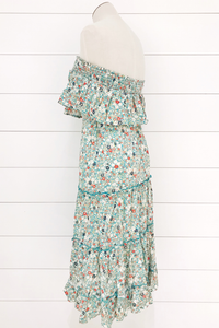 Garden Party Strapless Midi Dress