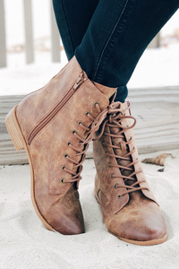 Girl Power Lace Up Booties