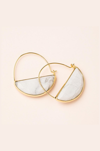 Gold Stone Prism Hoop