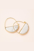 Gold Stone Prism Hoop