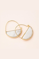 Gold Stone Prism Hoop
