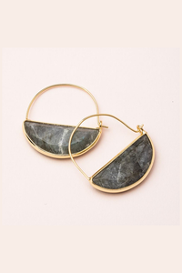 Gold Stone Prism Hoop