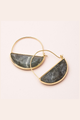 Gold Stone Prism Hoop