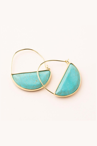 Gold Stone Prism Hoop