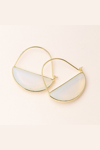Gold Stone Prism Hoop