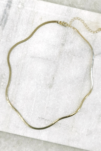 Gold Herringbone Necklace