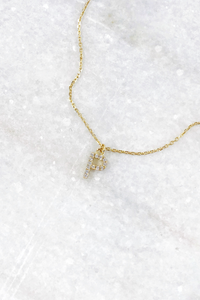 Delicate CZ Initial Necklace