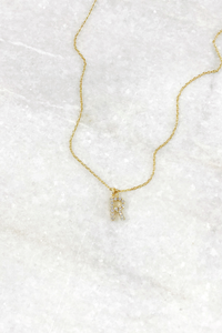 Delicate CZ Initial Necklace