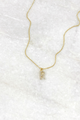 Delicate CZ Initial Necklace