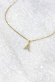 Delicate CZ Initial Necklace