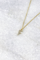 Delicate CZ Initial Necklace